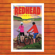 Load image into Gallery viewer, Redhead Mountian Bike Park Retro Travel Poster Prints