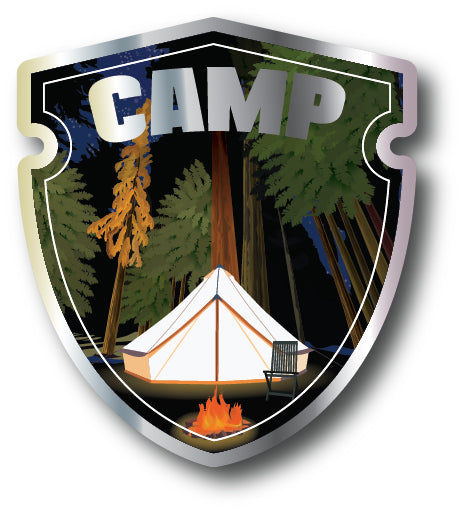 Camp Vinyl Sticker