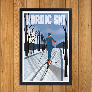 Nordic Skiing Forest Trek