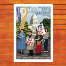 Load image into Gallery viewer, 19th Amendment Anniversary Print Retro Travel Poster Prints
