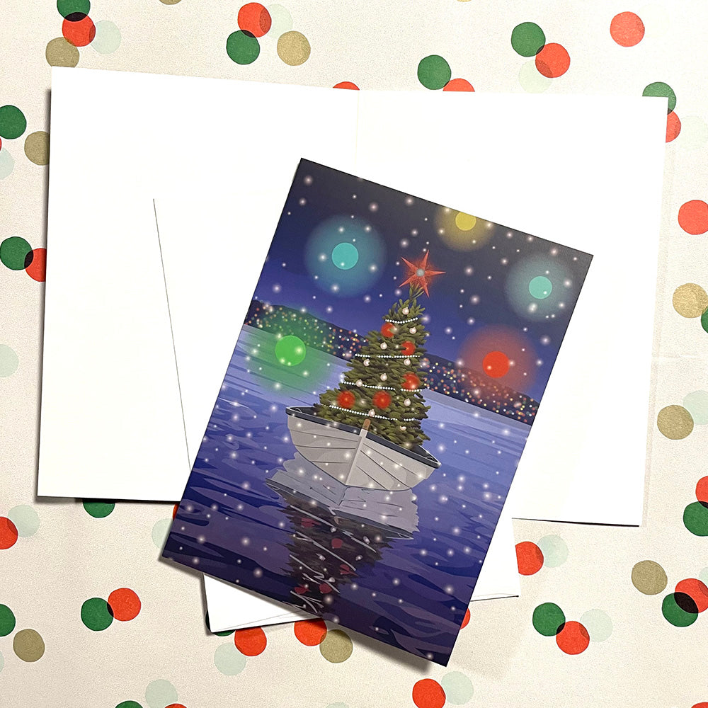 Shows one 5x7 card, blank interiorand envelope.