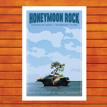 Load image into Gallery viewer, Apostle Islands Honeymoon Rock Retro Travel Poster Prints
