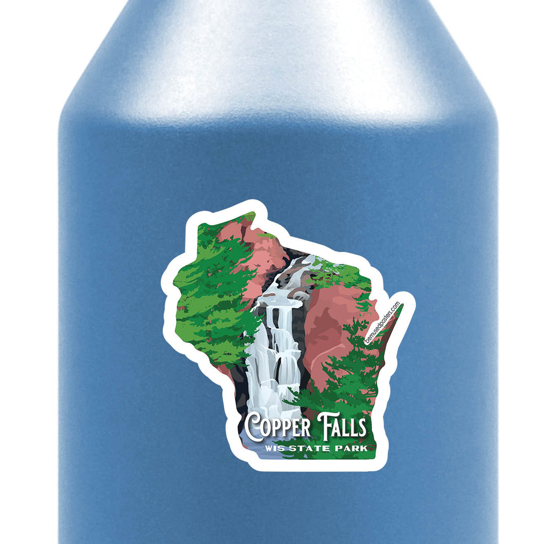Copper Falls State Park - Brownstone Falls Sticker