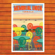 Load image into Gallery viewer, Madison Memorial Union Terrace Retro Travel Poster Prints
