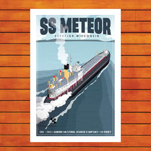 Load image into Gallery viewer, SS Meteor Retro Travel Poster Prints
