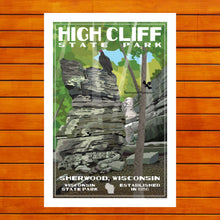 Load image into Gallery viewer, High Cliff State Park Retro Travel Poster Prints
